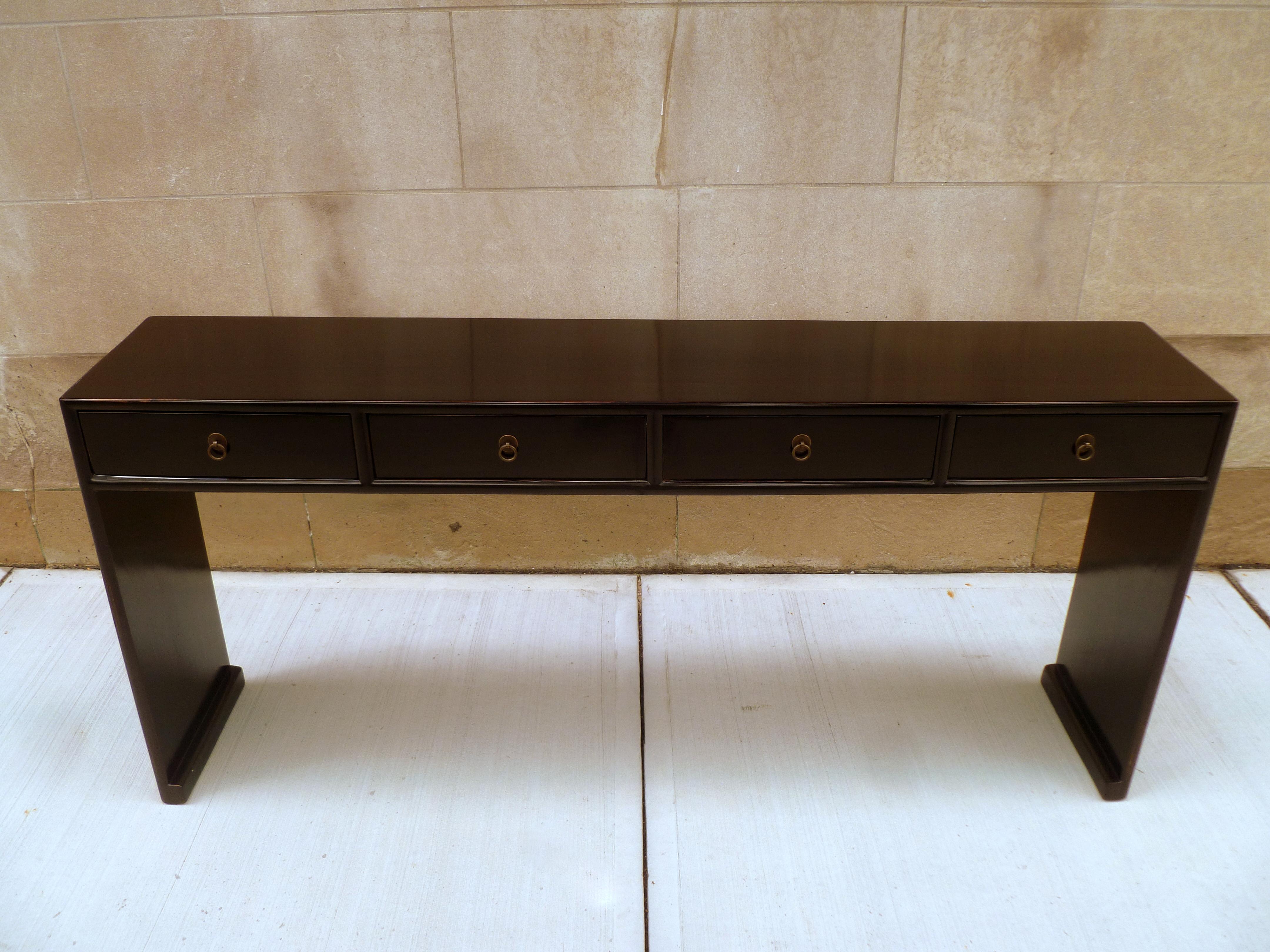 Fine Black Lacquer Console Table 1