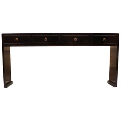 Fine Black Lacquer Console Table