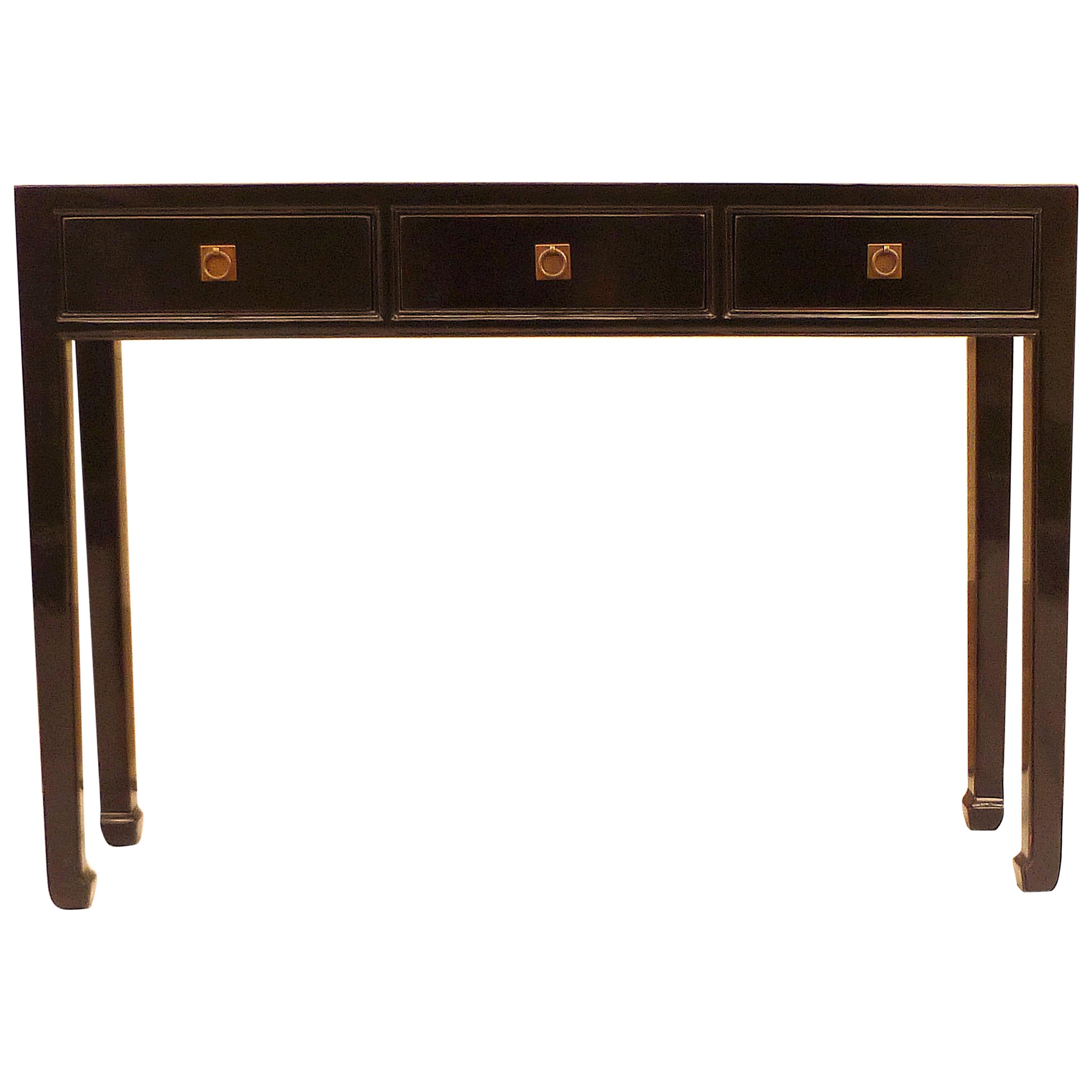 Fine Black Lacquer Console Table