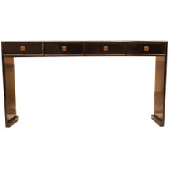 Fine Black Lacquer Console Table