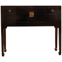 Fine Black Lacquer Console Table