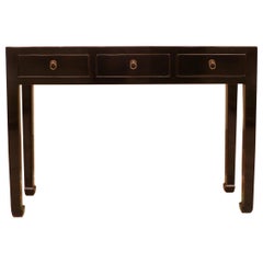 Fine Black Lacquer Console Table