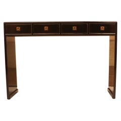 Fine Black Lacquer Console Table