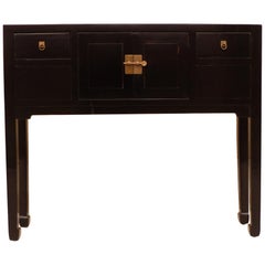 Fine Black Lacquer Console Table