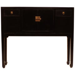 Fine Black Lacquer Console Table