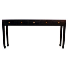 Fine Black Lacquer Console Table