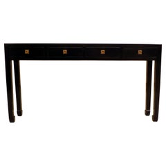 Table console en laque noire