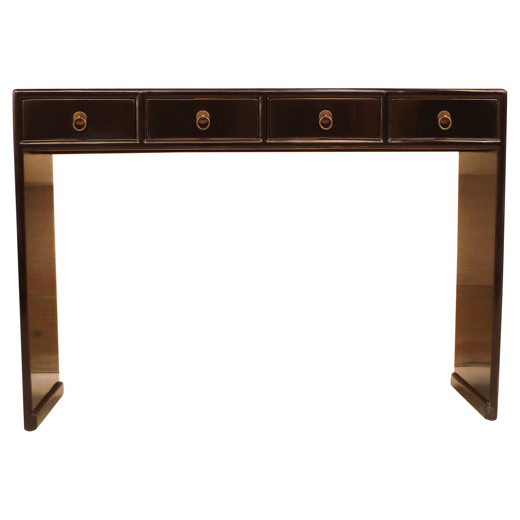 Table console en laque noire