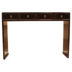 Table console en laque noire