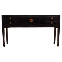 Fine Black Lacquer Console Table