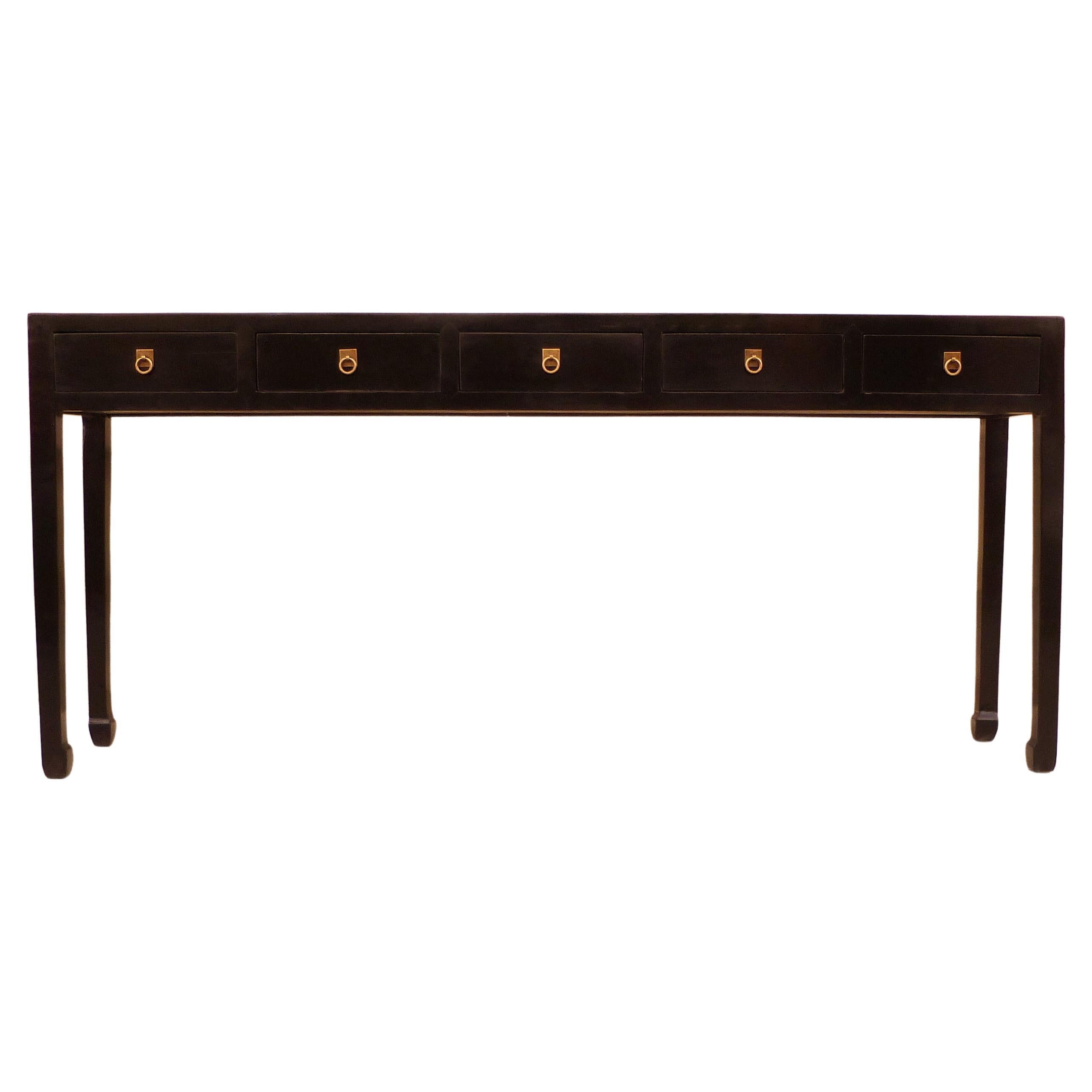 Fine Black Lacquer Console Table