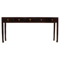 Mesa consola de laca negra fina