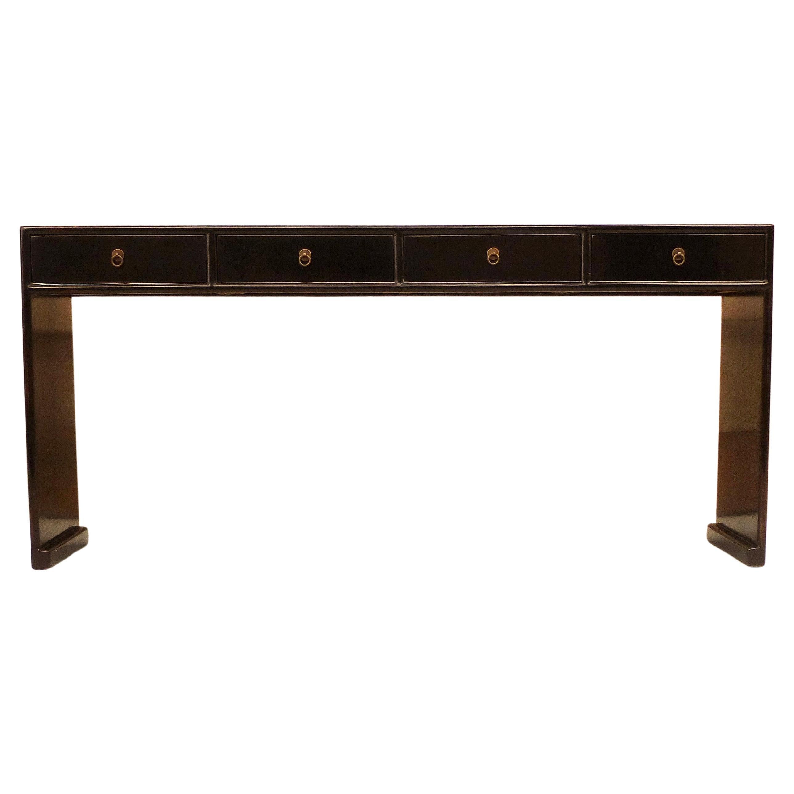 Fine Black Lacquer Console Table