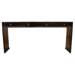 Fine Black Lacquer Console Table Fine Black Lacquer Console Table