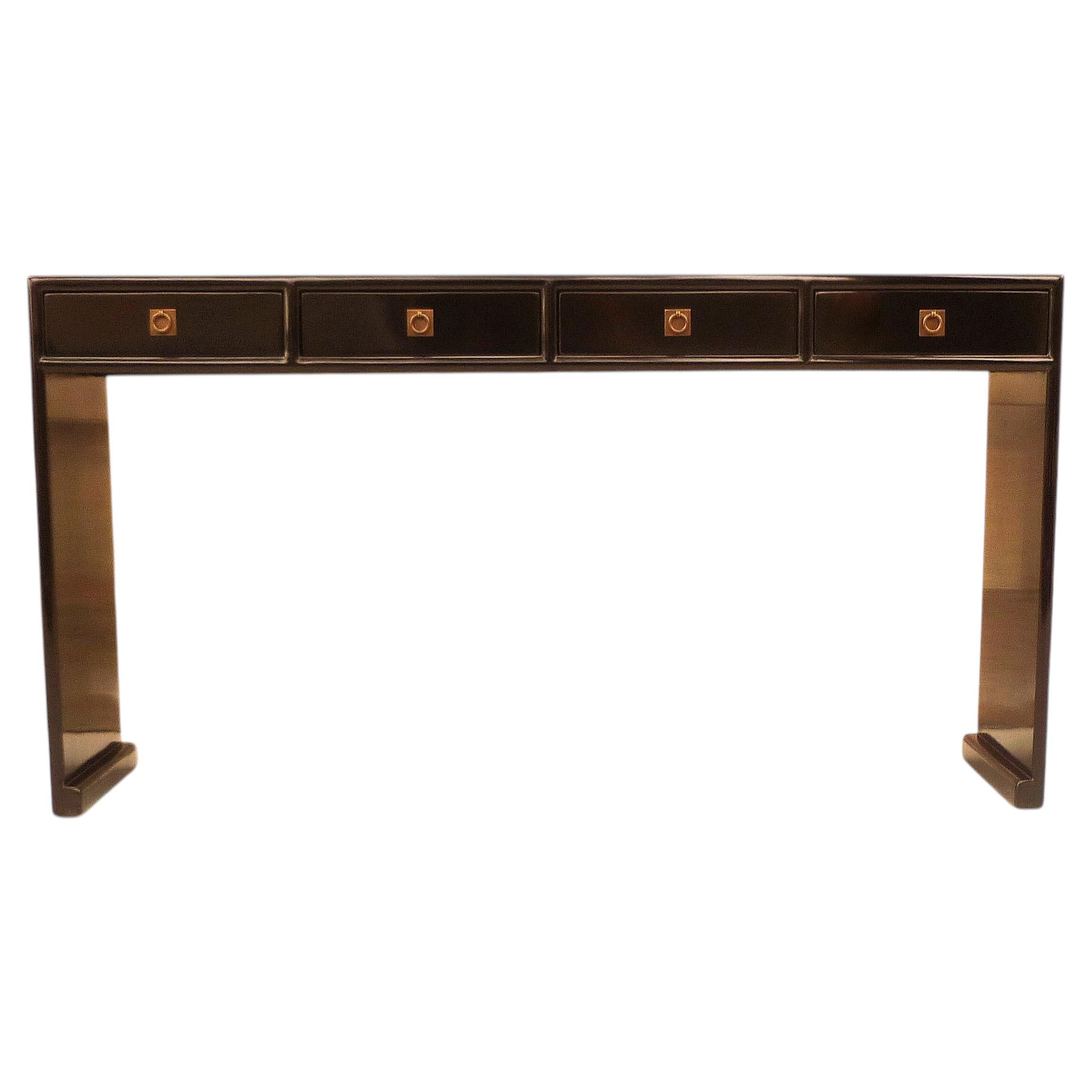 Fine Black Lacquer Console Table