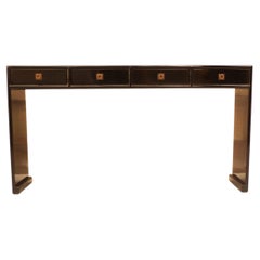 Fine Black Lacquer Console Table