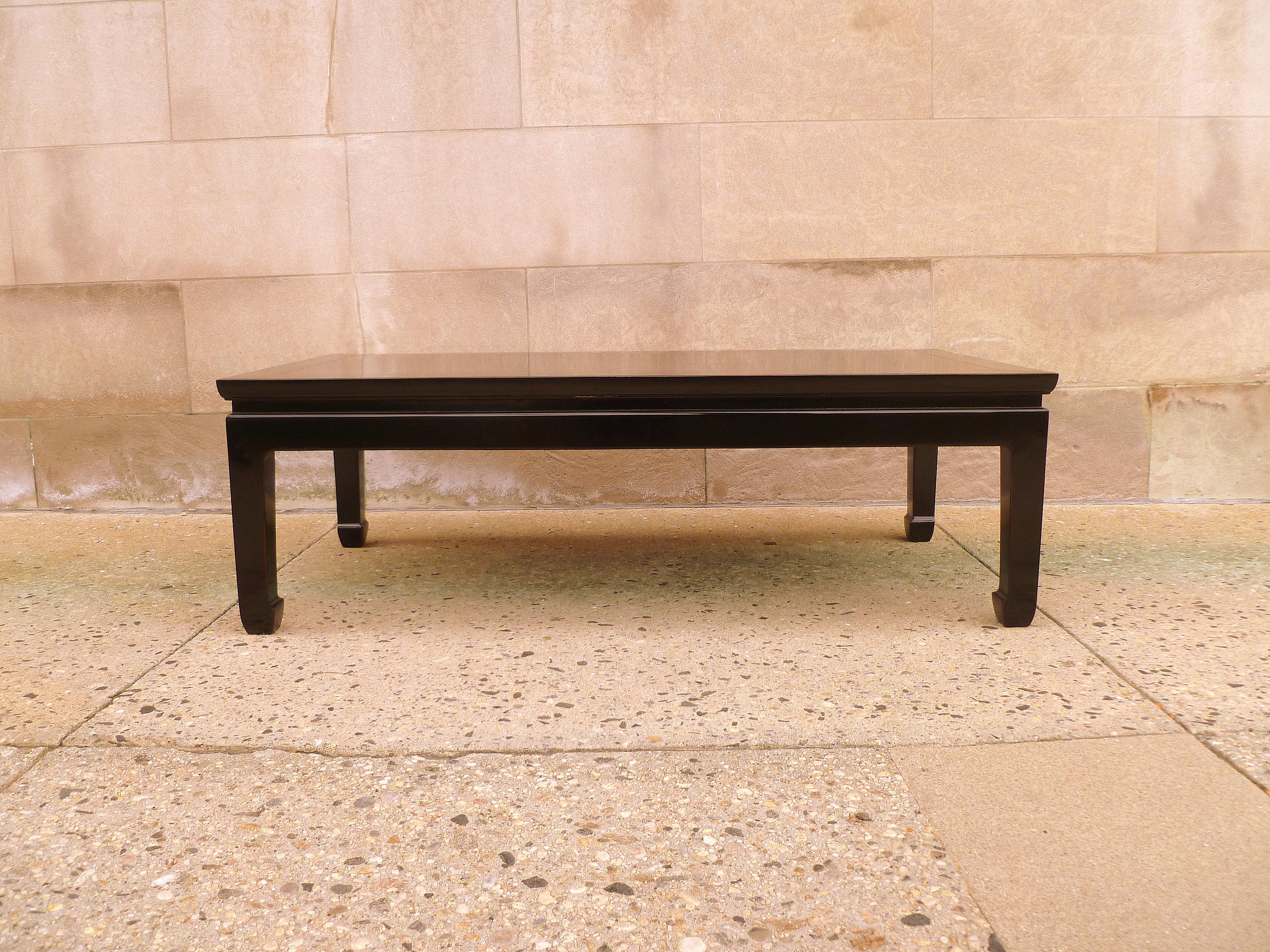 Fine black lacquer low table, simple and elegant, beautiful form and color. We carry fine quality furniture with elegant finished and has been appeared many times in 