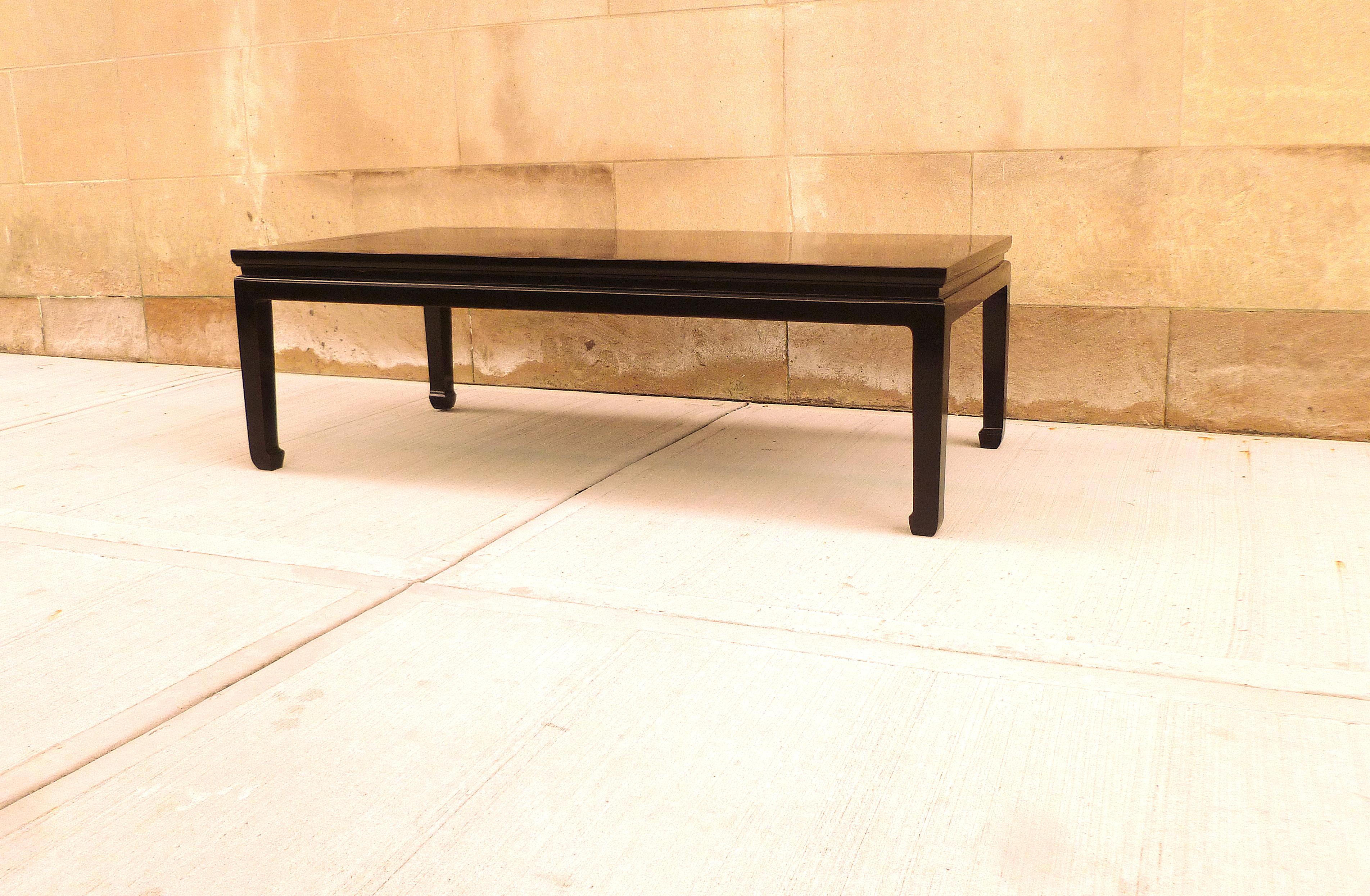 Polished Fine Black Lacquer Low Table