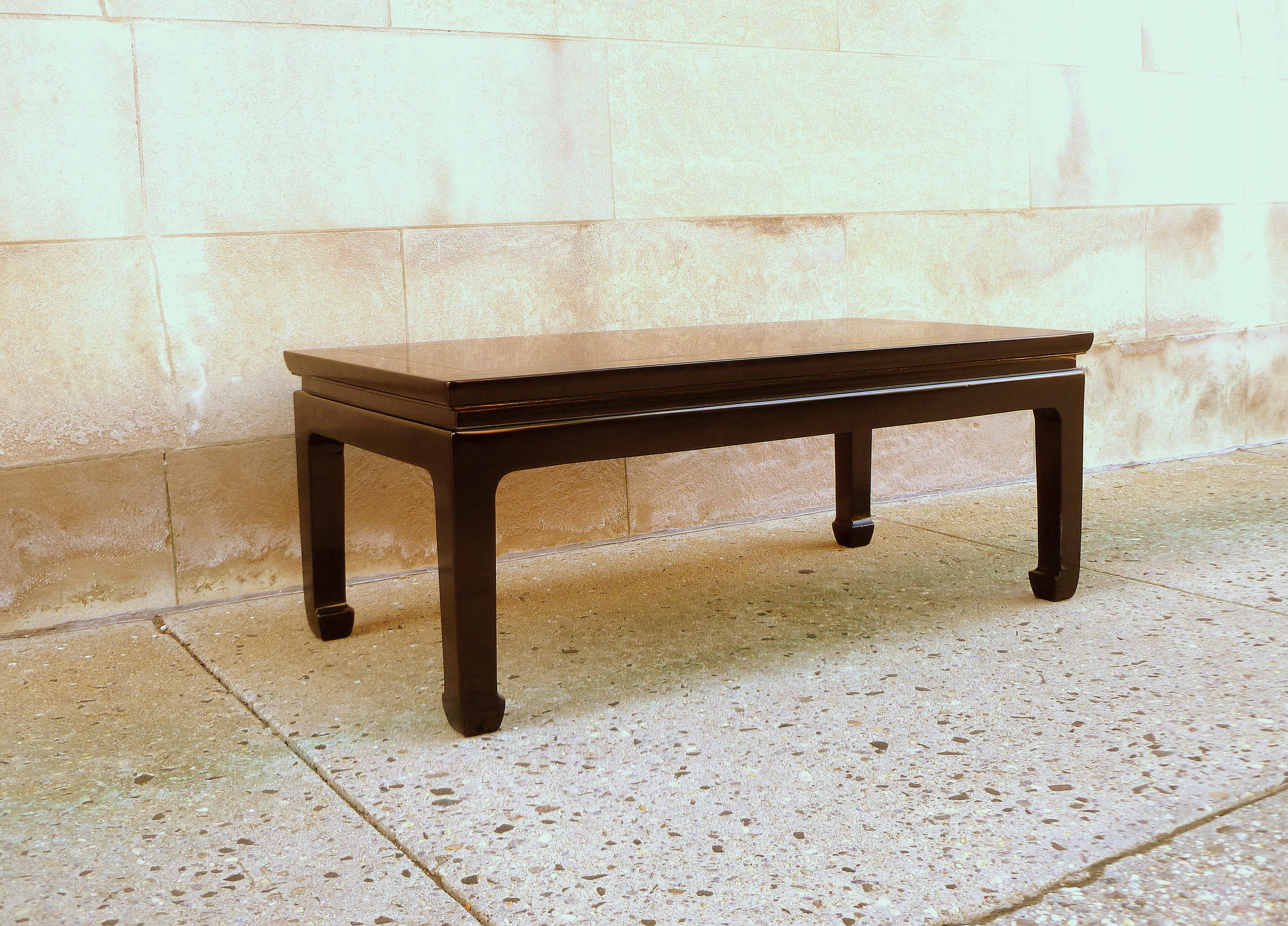 Polished Fine Black Lacquer Low Table