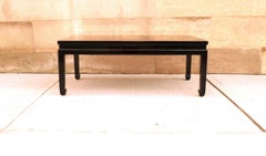 Fine Black Lacquer Low Table with Gilt Motif