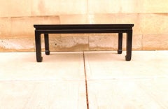 Fine Black Lacquer Low Table with Gilt Motif