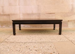 Fine Black Lacquer Low Table with Gilt Motif