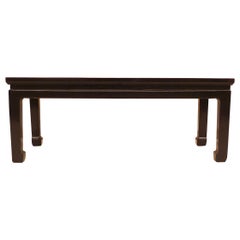 Fine Black Lacquer Low Table with Gilt Motif