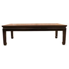 Fine Black Lacquer Low Table with Gilt Motif Top