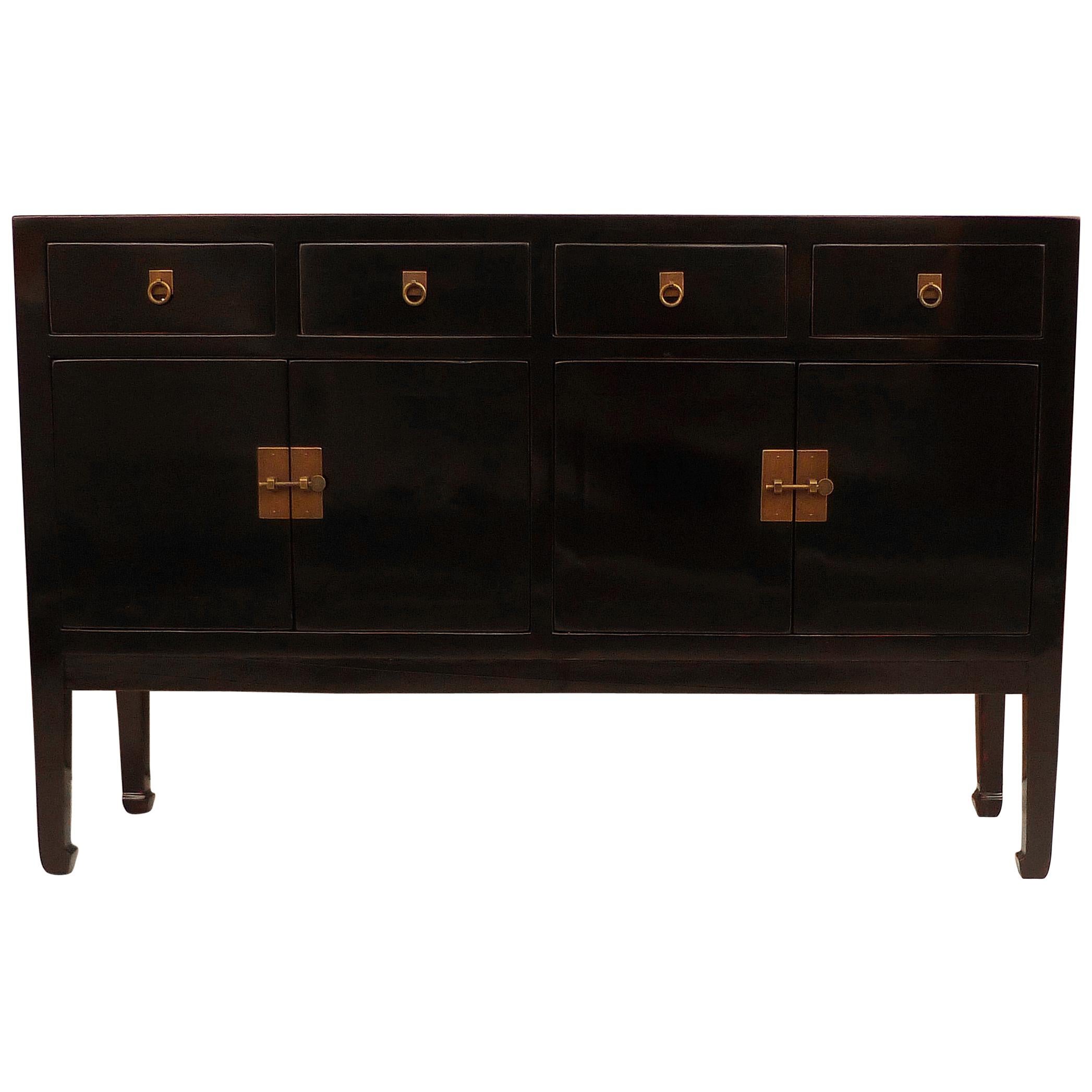 Fine Black Lacquer Sideboard/Console Table