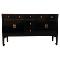 Fine Black Lacquer Sideboard