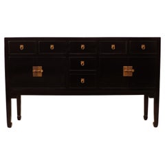 Sideboard aus schwarzem Lack