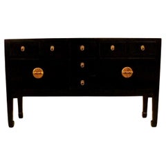 Fine Black Lacquer Sideboard