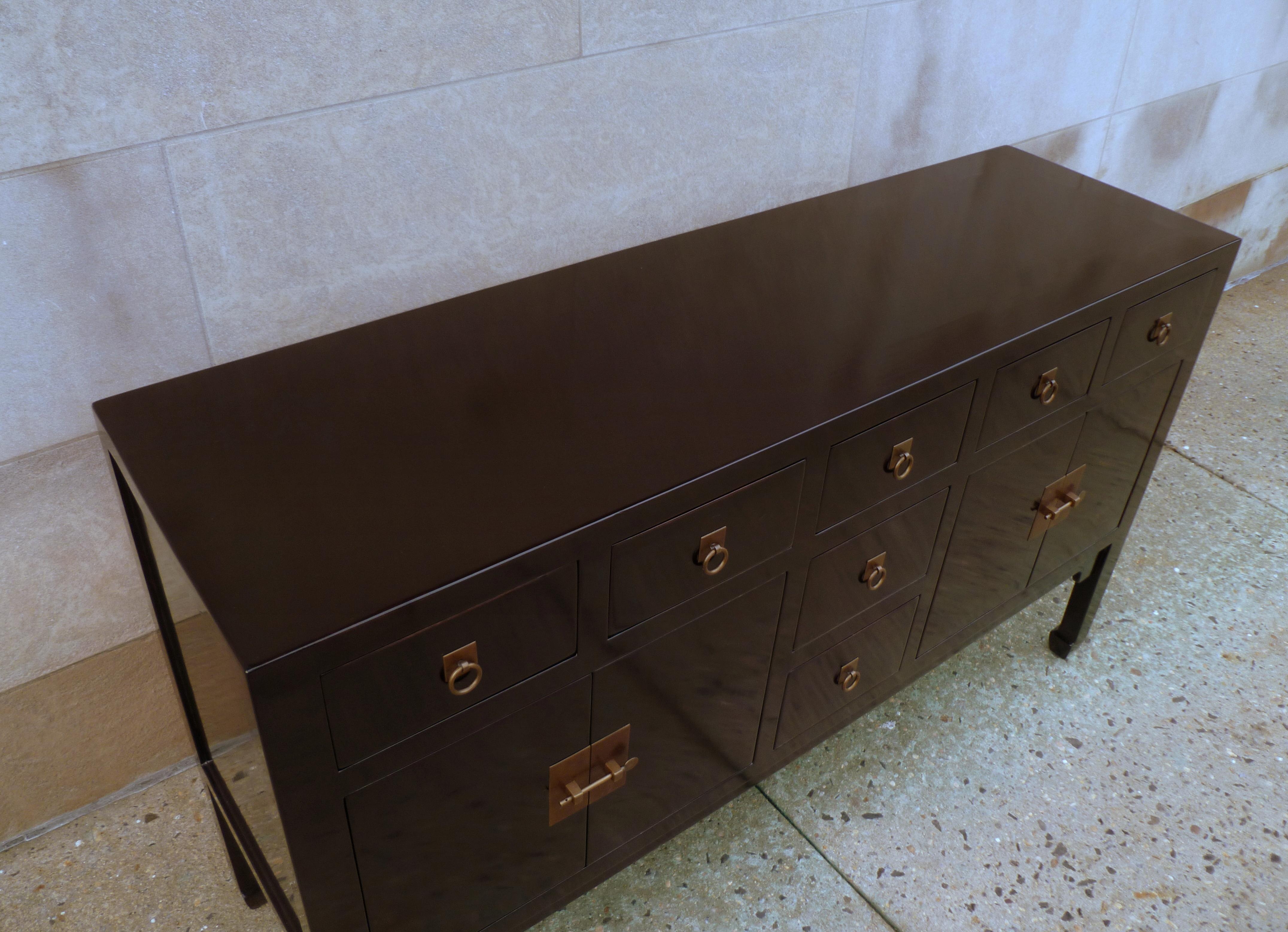 Fine Black Lacquer Sideboard or Console Table 1