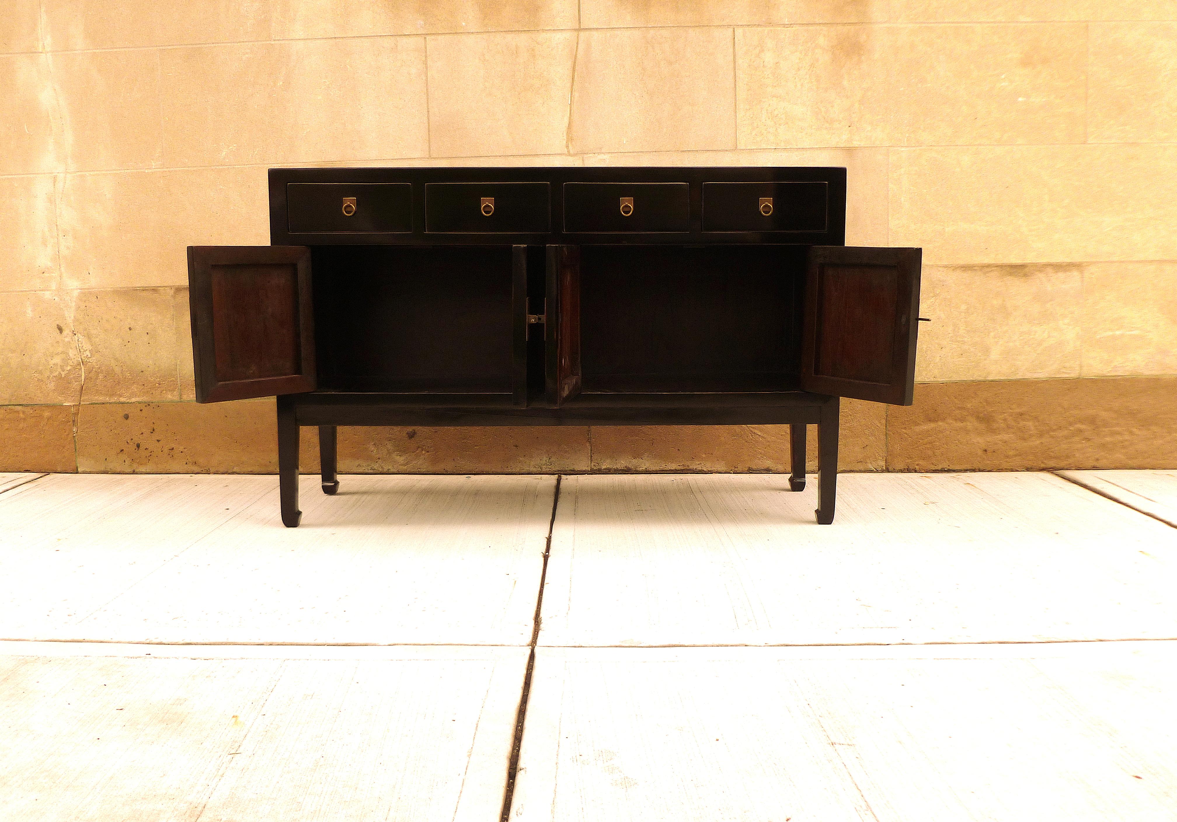 Fine Black Lacquer Sideboard or Console Table For Sale 1