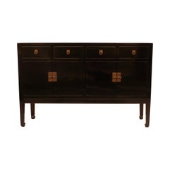 Fine Black Lacquer Sideboard or Console Table