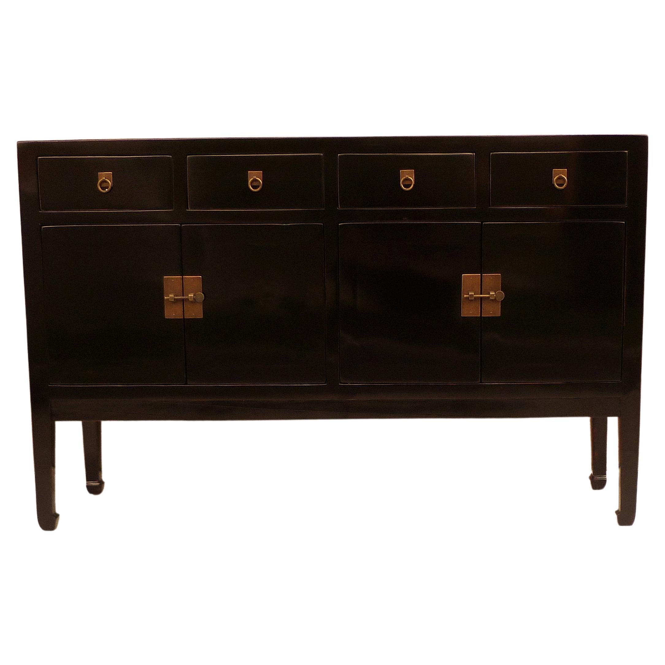 Fine Black Lacquer Sideboard or Console Table