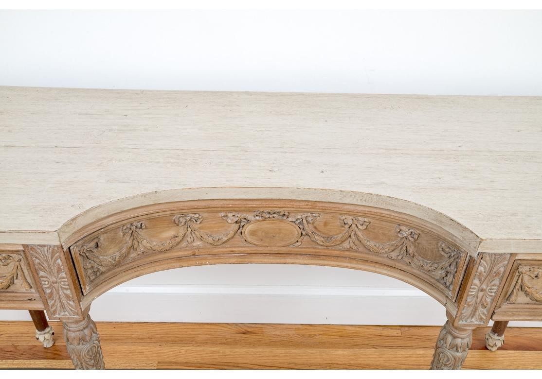 Fine Bleached Wood Antique French Sideboard For Sale 6