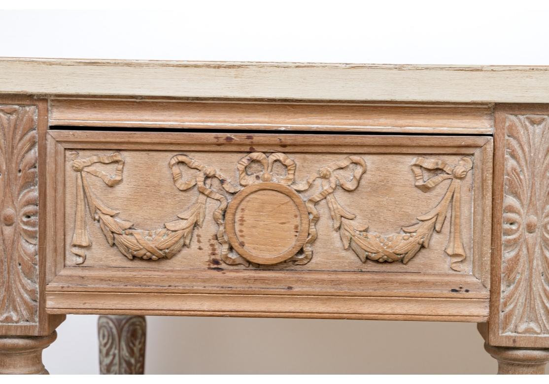 French Provincial Fine Bleached Wood Antique French Sideboard For Sale