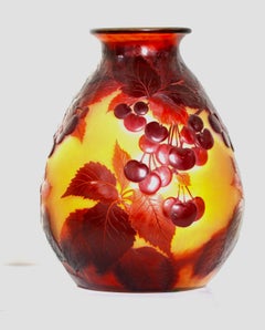 Émile Gallé (1846–1904) French Blow-Out Cameo Glass Vase