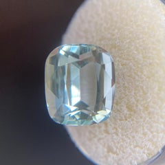 Fine Blue Aquamarine 5.81ct Cushion Cut Top Grade Rare Beryl Gemstone