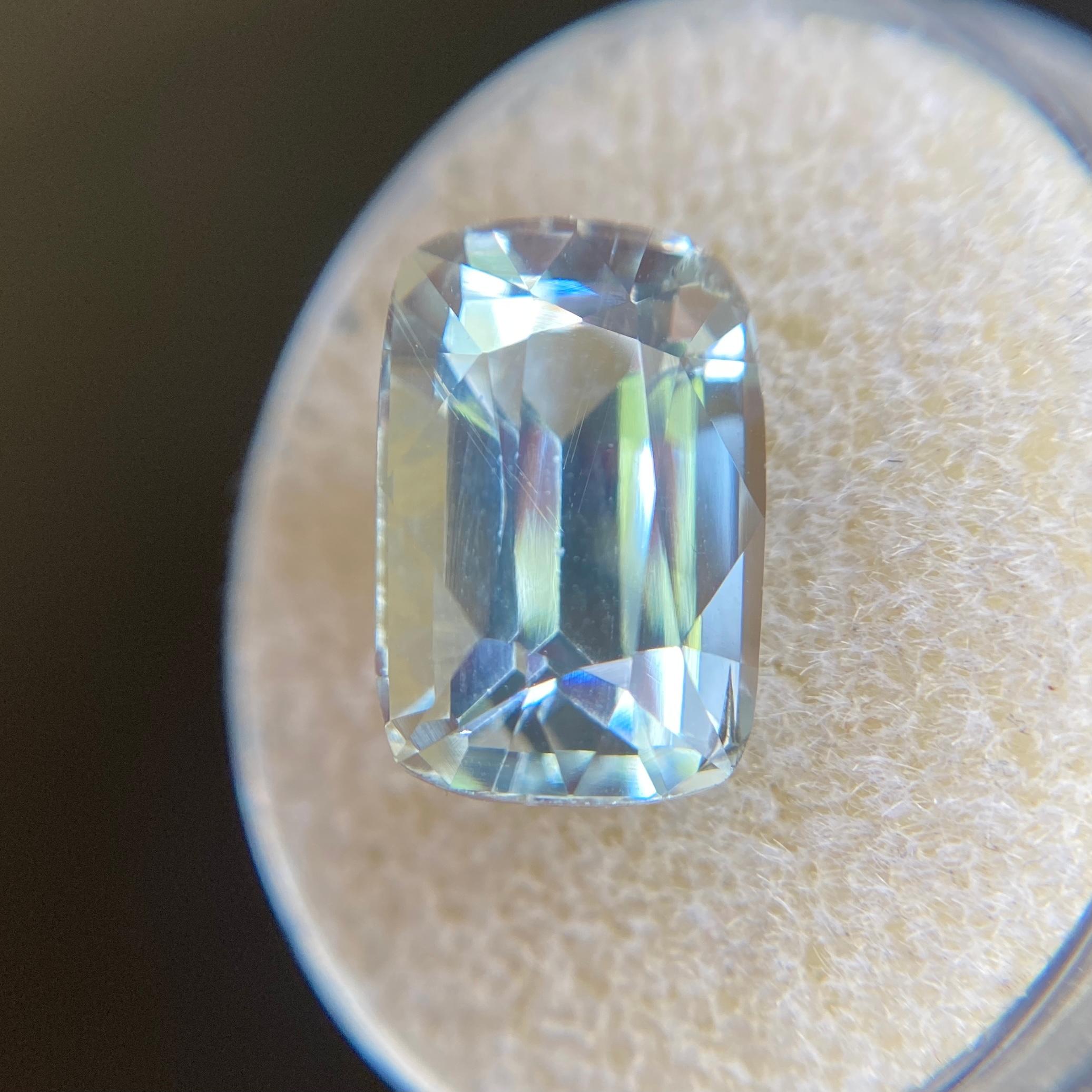 Natural Bright Blue Aquamarine Gemstone.

6.06 Carat with a beautiful bright blue colour and good clarity. A clean gem with only some small natural inclusions visible when looking closely.

Also has an excellent cushion cut with ideal polish to show