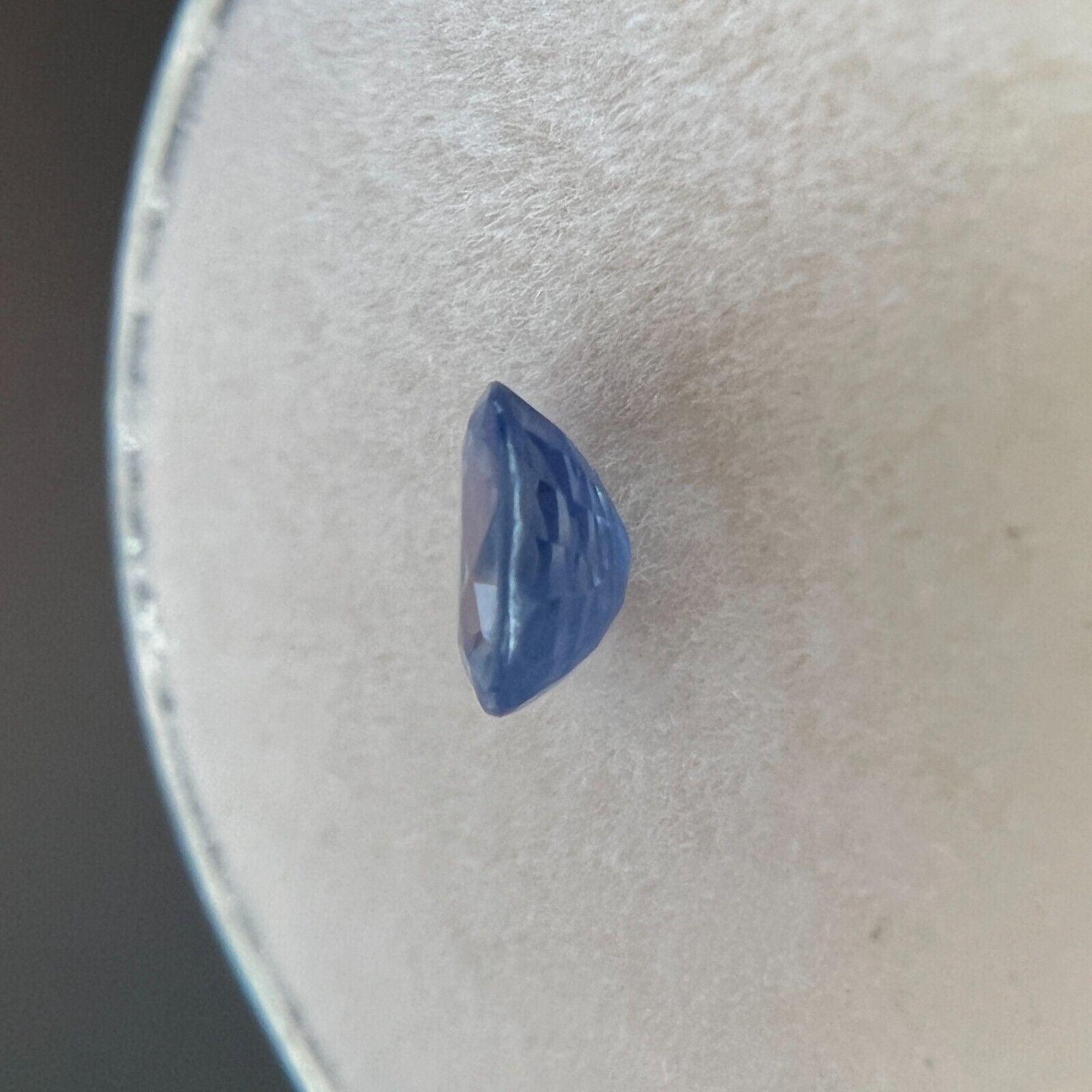 Fine Blue Ceylon Sapphire 0.60ct Oval Cut Rare Loose Cut Gemstone VS In New Condition For Sale In Birmingham, GB