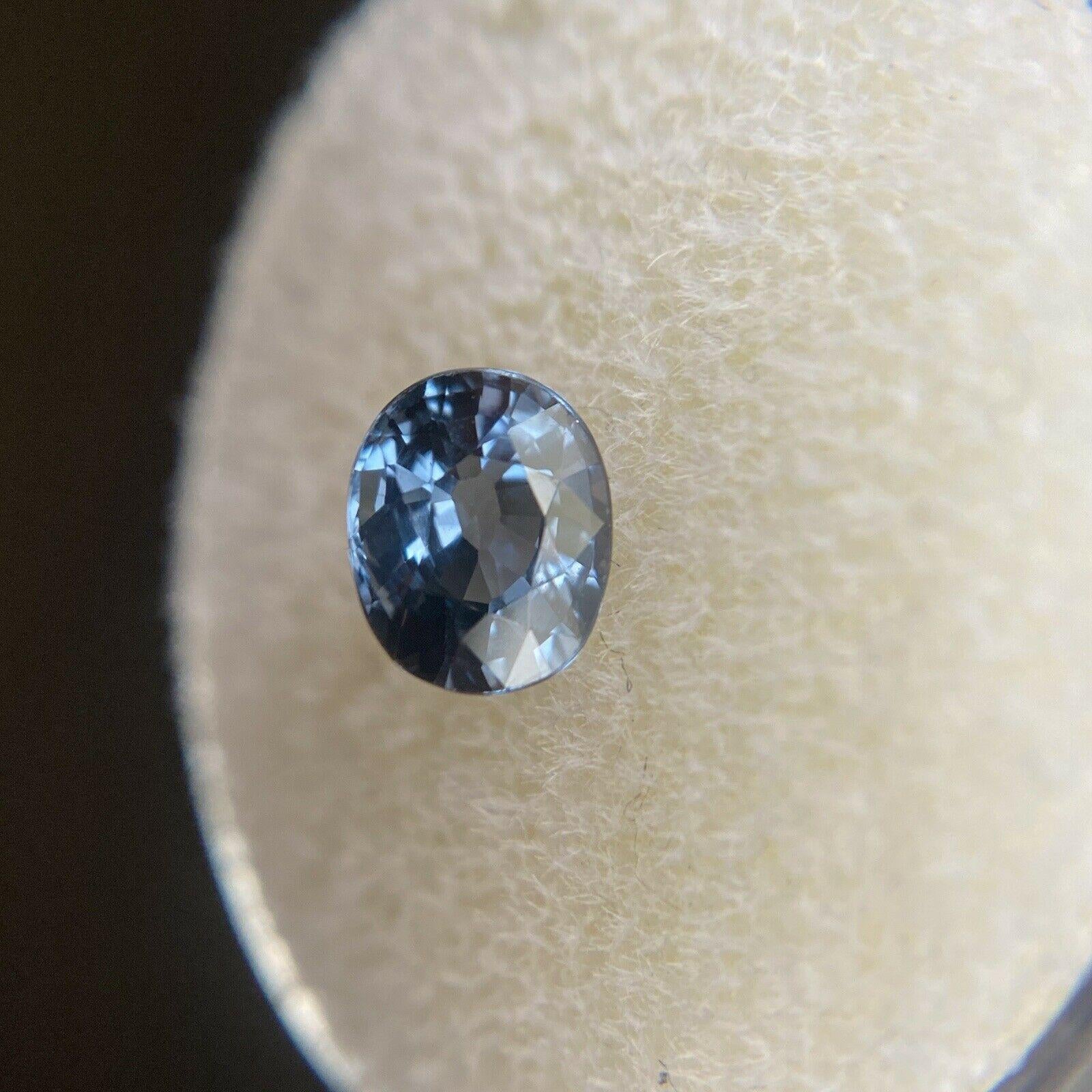 Fine Blue Spinel 1.08ct Oval Cut Rare Gemstone Loose Rare Gem In New Condition For Sale In Birmingham, GB
