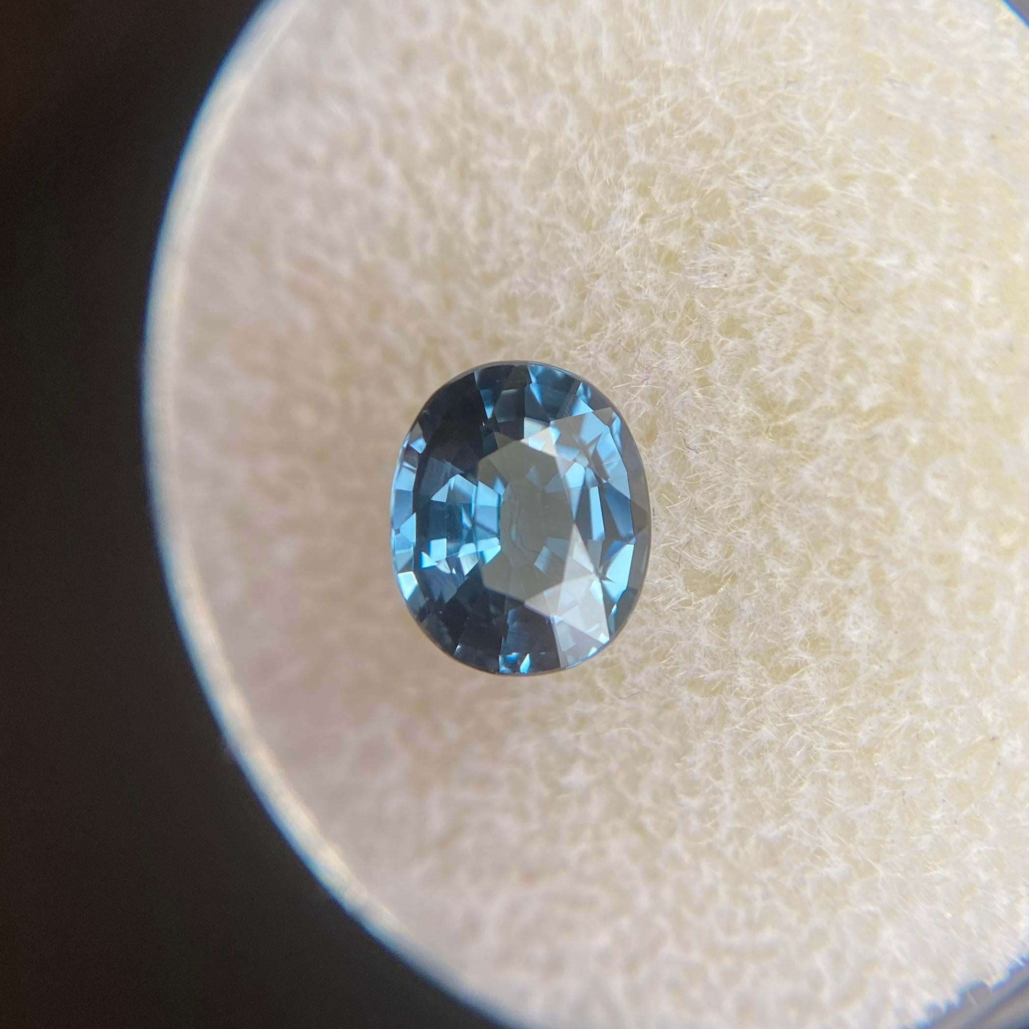 Fine Blue Spinel 1.20 Carat Oval Cut Loose Gemstone For Sale 3