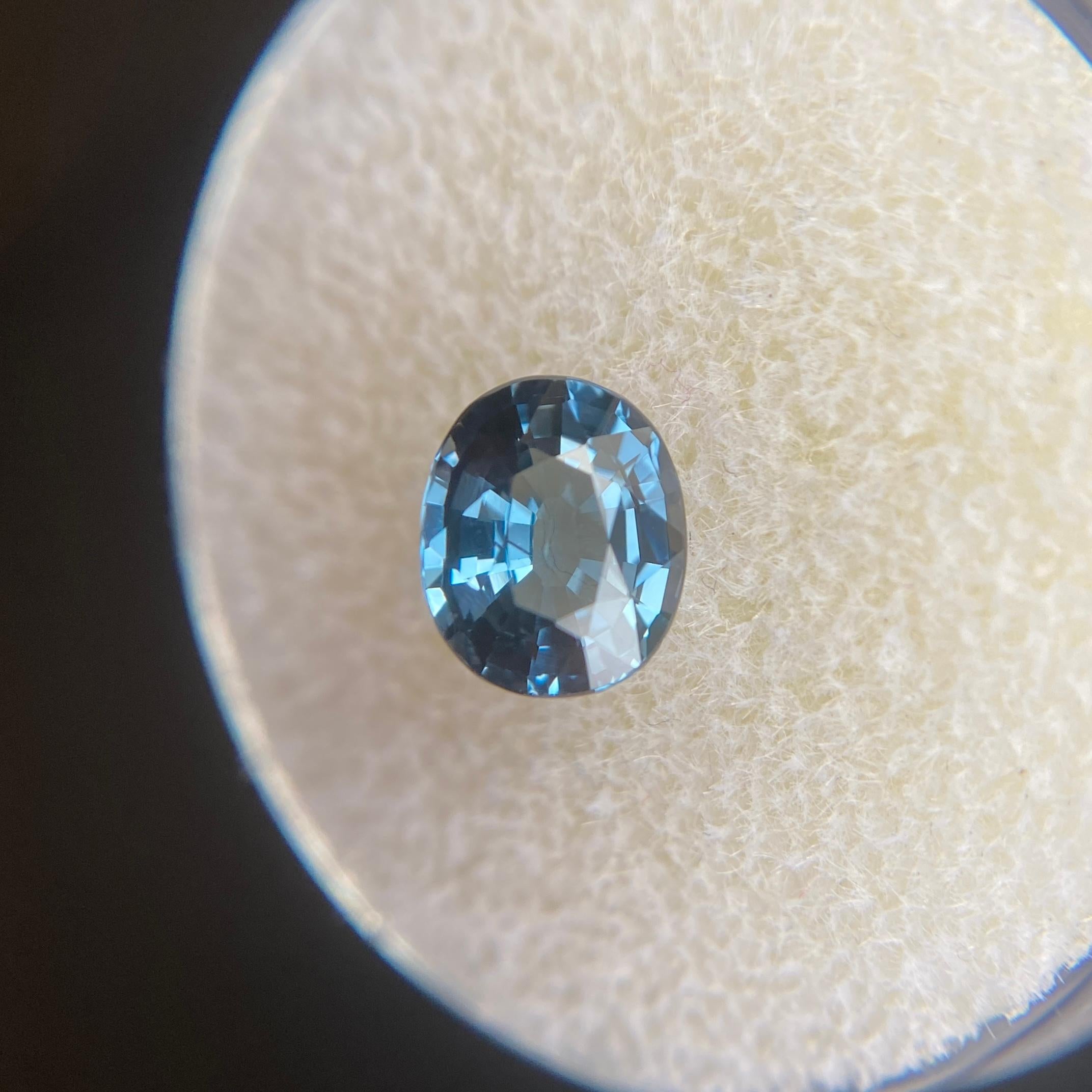 Fine Blue Spinel 1.20 Carat Oval Cut Loose Gemstone For Sale 1