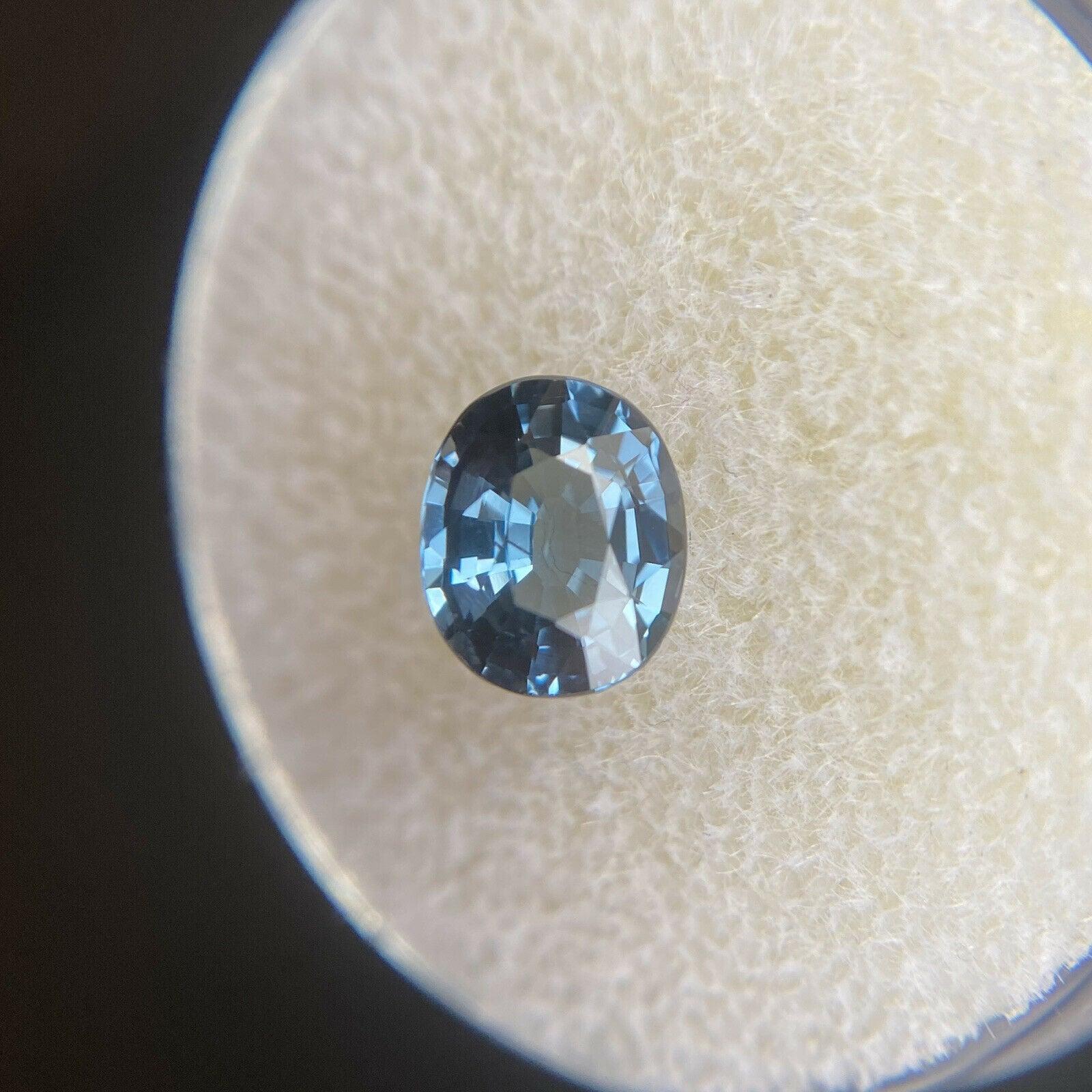 Fine Blue Spinel 1.20ct Oval Cut Rare Gemstone 7 x 5.8mm Loose Rare Gem

Fine Natural Blue Spinel Gemstone. 
Rare spinel with a fine vivid blue colour and excellent clarity. Practically flawless gem. Totally untreated and unheated. Also has an