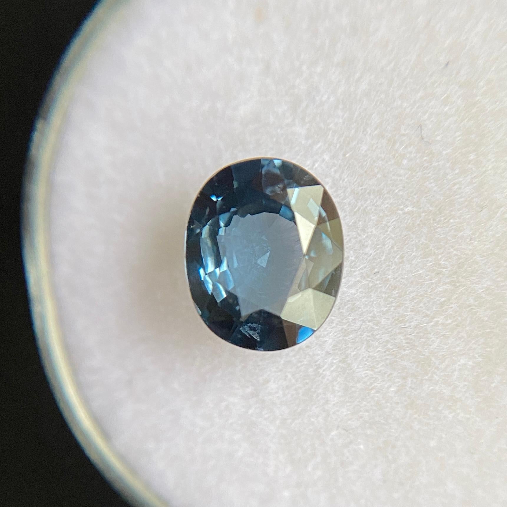 Fine Natural Blue Spinel Gemstone.

Rare spinel with a fine vivid blue colour and excellent clarity. Very clean. Totally untreated and unheated.

Also has a very good oval cut measuring 7.7x6.3mm.