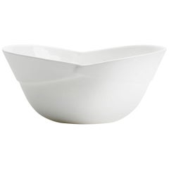 Fine Bone China Bowl Sculpted with Generous and Curvaceous Forms