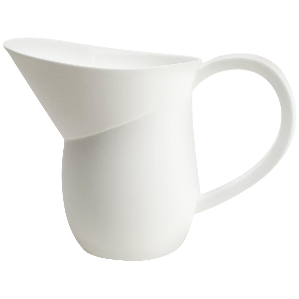 Fine Bone China Jug Sculpted with Generous and Curvaceous Forms
