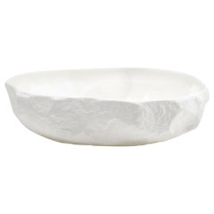 Grand bol plat en porcelaine fine à la cendre d'os Modèles en plâtre sculptés à la main coulés à la main